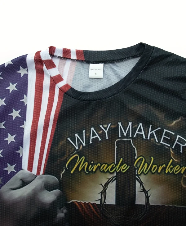 Hot Sale Men's T Shirts Flag Graphic 3 D Print Crew Neck Short Sleeve Casual T- Shirt For Men Clothes - Image 3