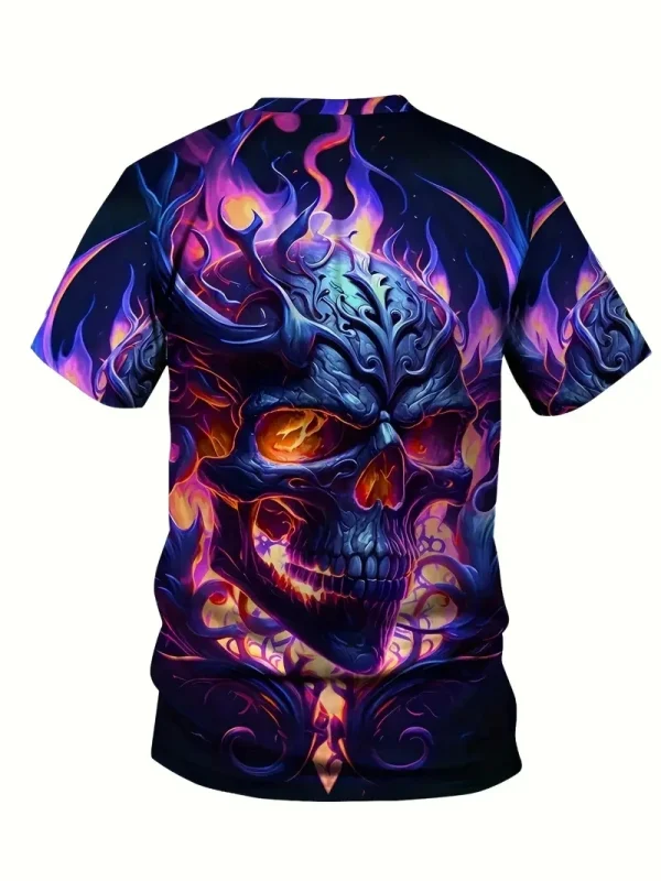 Hot Sale Slim Fit Retro Street Hip Hop Short Sleeve Washed Streetwear Men's Tops T-shirt - Image 2