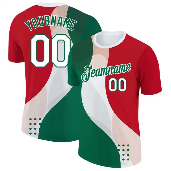 Hot Sale Men's T Shirts Mexican Flag Graphic Tee 3 D Print Crew Neck Short Sleeve Casual T- Shirt For Men - Image 4