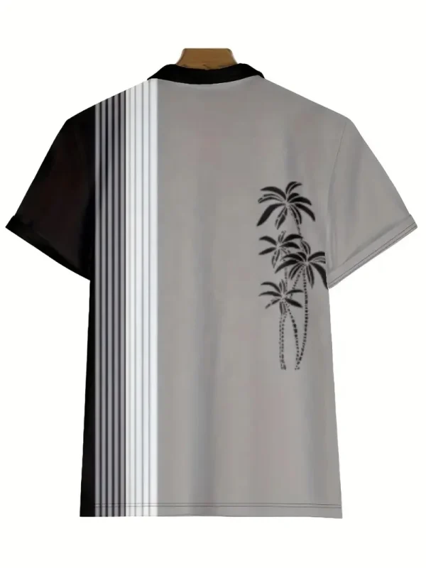 Mem's Summer Beach Polo Shirts Terylene Regular-Fit with 3D Printing Short Sleeve and Anti-Wrinkle Feature - Image 3